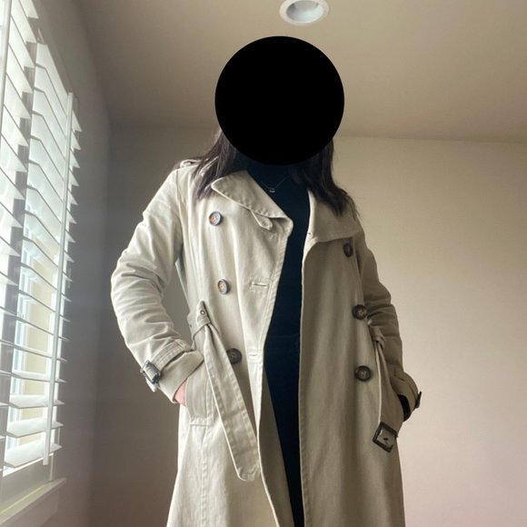 Zara Basic Trench Coat Beige - Picture 3 of 5